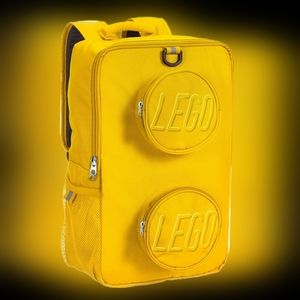 Yellow Lego branded backpack